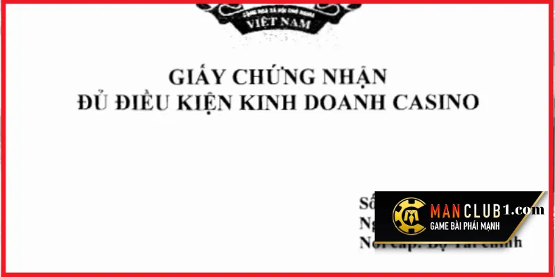 Man Club Giấy phép hoạt động hợp pháp